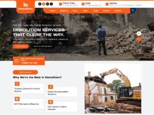 Free Demolition Services WordPress Theme