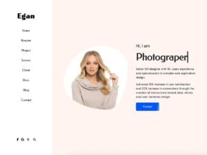 Free Egan Portfolio Resume WordPress Theme