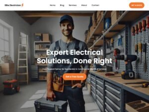 Free Elite Electrician WordPress Theme