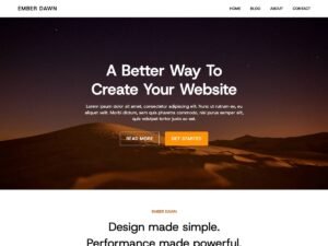 Free Ember Dawn WordPress Theme
