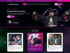 Free Event Band Services WordPress Theme