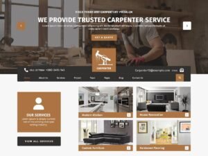 Free Expert Carpenter Shop WordPress Theme