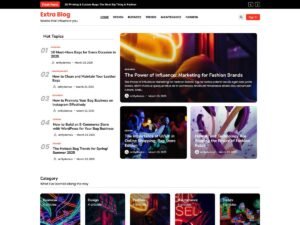 Free Extra Blog WordPress Theme