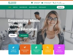 Free FSE Coaching Institute WordPress Theme