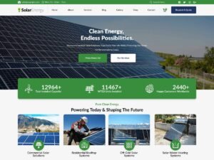 Free FSE Solar Power WordPress Theme
