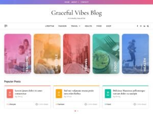 Free Graceful Vibes Blog WordPress Theme