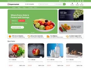 Free Green Grocer WordPress Theme