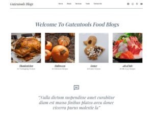 Free Gutentools Food Blog WordPress Theme