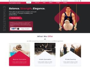 Free Gymnastics Center WordPress Theme
