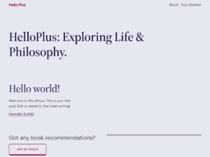 Free Hello Plus WordPress Theme
