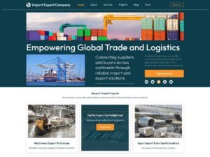 Free Import Export Company WordPress Theme