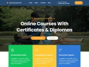 Free Kortez Education FSE WordPress Theme