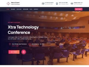 Free Mavix Event WordPress Theme