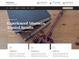 Free Mavix Lawyer WordPress Theme