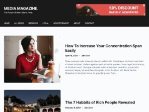 Free Media Magazine WordPress Theme