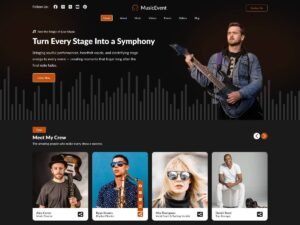 Free Music Event Artist WordPress Theme