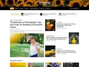 Free Nova Blog WordPress Theme