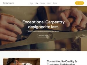Free Oakridge Carpenter And Joinery WordPress Theme