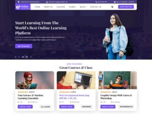 Free Online Learning LMS WordPress Theme