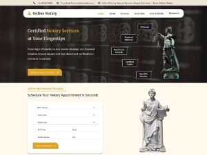 Free Online Notary WordPress Theme