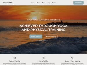 Free Online Personal Trainer WordPress Theme