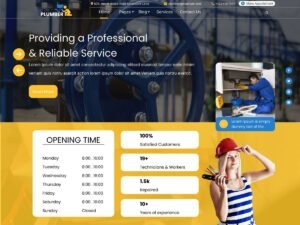Free Plumber Handyman Lite WordPress Theme