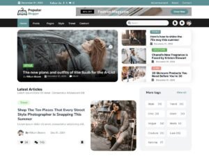 Free Popular Blogger WordPress Theme