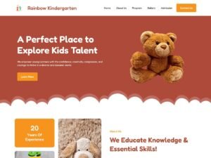 Free Rainbow Kindergarten WordPress Theme