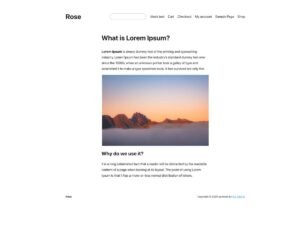 Free RoseShop WordPress Theme