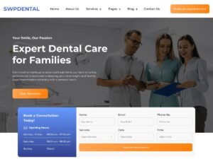 Free SWP Dental Clinic WordPress Theme