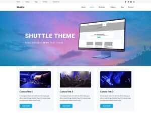 Free Shuttle Entertainment WordPress Theme
