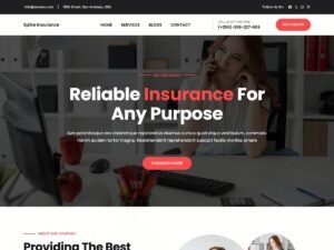 Free Spike Insurance WordPress Theme