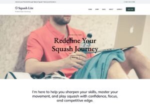 Free Squash Personal Coach WordPress Theme