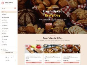 Free Sweet Delights Bakery WordPress Theme