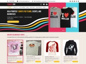 Free T Shirt Printing Shop WordPress Theme