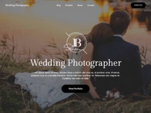 Free Wedding Photography Studio WordPress Theme