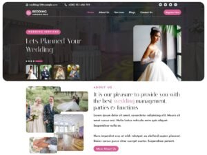 Free Wedding Planner Firm WordPress Theme