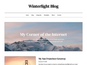 Free Winterlight Blog WordPress Theme