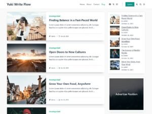 Free Yuki Write Flow WordPress Theme