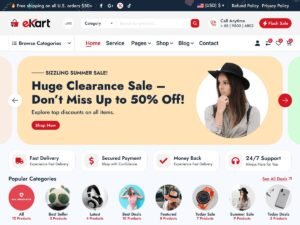 Free eKart WordPress Theme