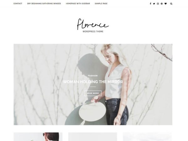 florence minimalist wordpress theme