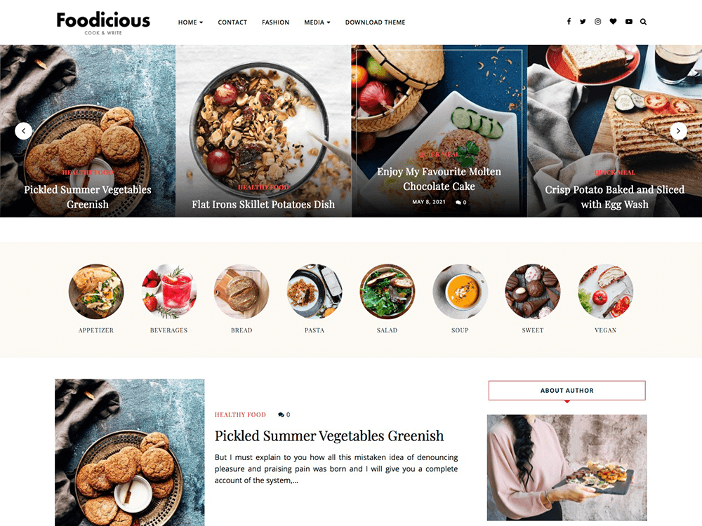 Food Blog WordPress Theme