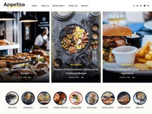 Appetizo Food Cooking Recipe WordPress Theme